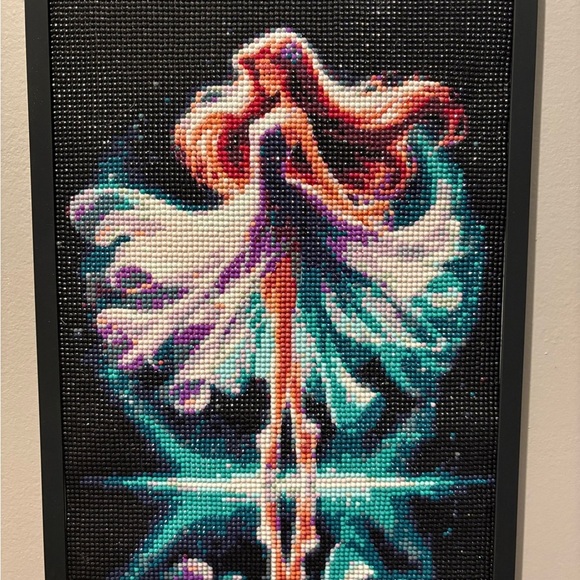 Hand Crafted Other - Ariel The Little Mermaid Ballet Dancer Diamond Painting complete with frame